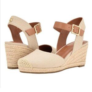 NEW Tommy Hilfiger Nilsa Espadrille Sandals Light Natural - Textile Size 10